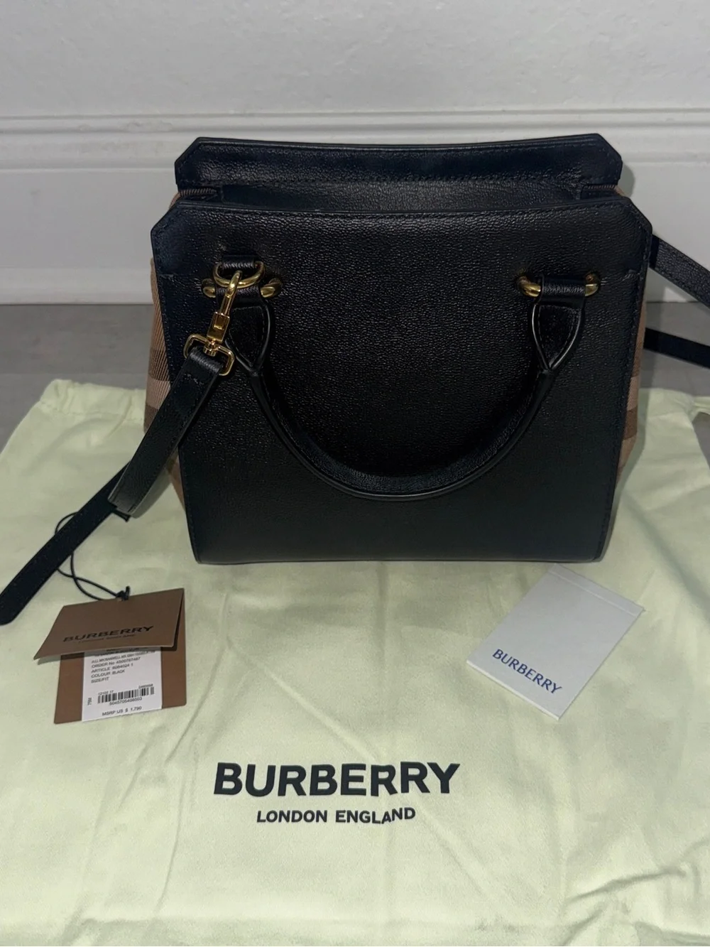 Burberry Banwell Black Handbag